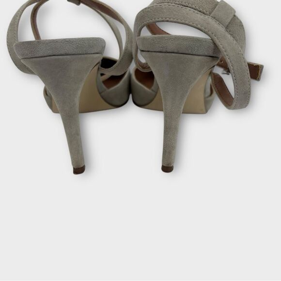 Ava & Aiden Suede Ankle Strap Heels in Grey Women’s Size 8.5 - Picture 4 of 8
